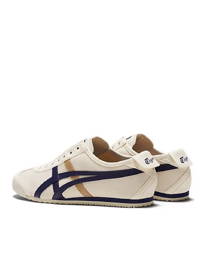 Onitsuka Tiger MEXICO 66 Slip-On Canvas Casual Colorblock Sneakers Shoes Beige/White/Blue - Image 3