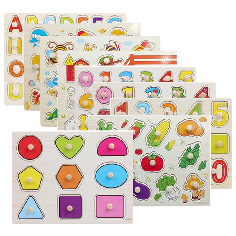 Wooden Traffic Children'S Three-Dimensional Jigsaw Puzzle 3-6 Years Old Intellectual Building Blocks Puzzle Puzzle Toy Smart Hand-Held Board - Image 3
