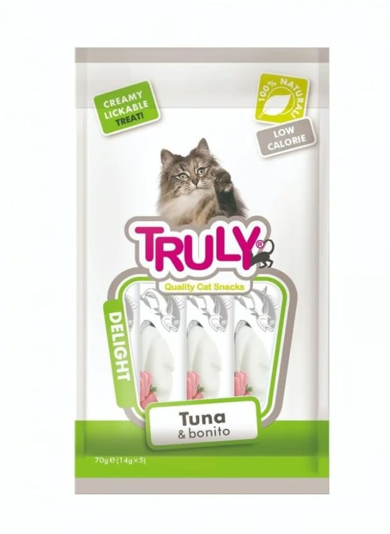Wanpy - Trully Creamy Lickable Treats -  Tuna&Bonito 12X70g - Image 1