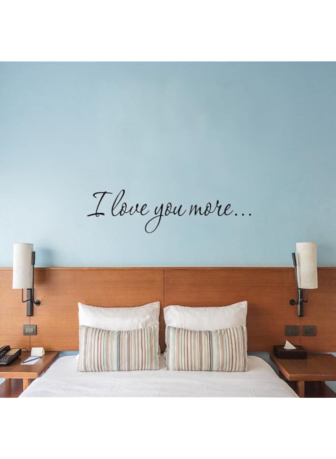 Raxoom BPA I Love You More Decal Wall Quote Love Wall Art Decor Stickers Sayings for Bedroom - Image 2