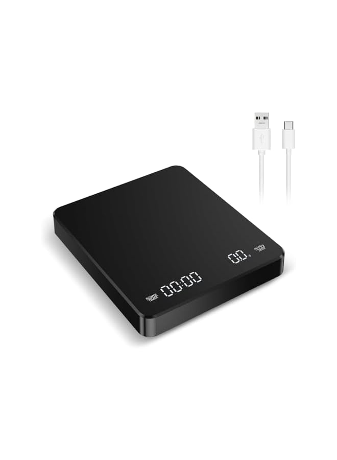 PROMASS Digital Coffee Scale with Timer, 3Kg/0.1g Rechargeable Kitchen Scale with Invisible Screen, Food Scale with 3 Units, PCS, Tare & Auto No/Off, Measures in Grams, Ounces, and Milliliter - Image 2