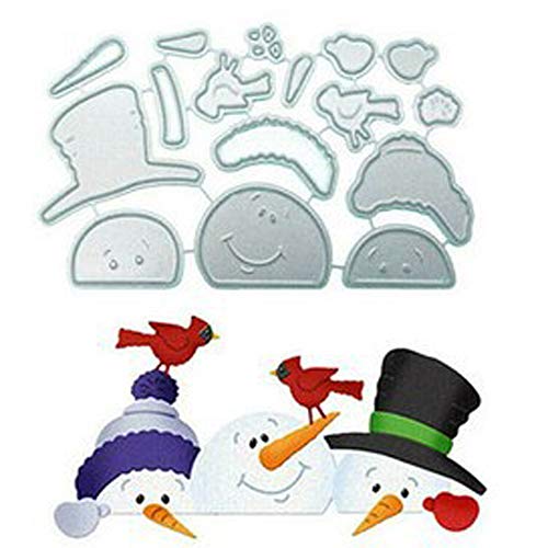 bouti1583 Snowman Bird Cutting Dies for Card Making,Little Girl Metal Die Cuts Embossing Stencil for Scrapbooking DIY Album Paper Cards Art Craft - Image 1