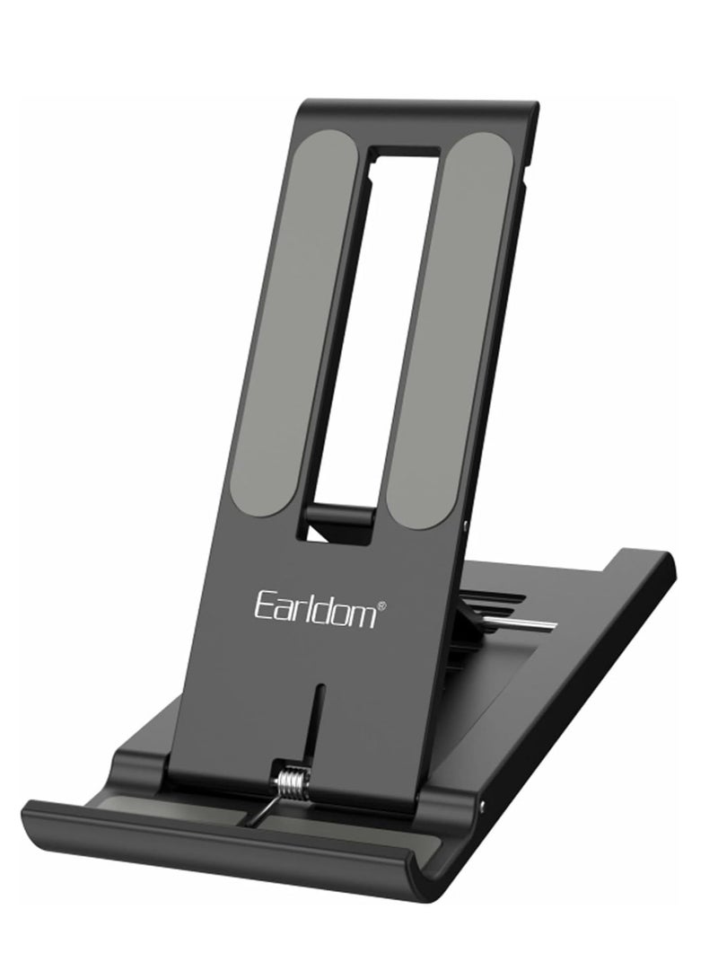 Earldom EH161 Adjustable Smartphone Stand – Foldable, Portable Phone Holder Made from Durable Polypropylene, Multi-Angle Viewing for Desk, Compatible with All Smartphones and Tablets  - Image 1
