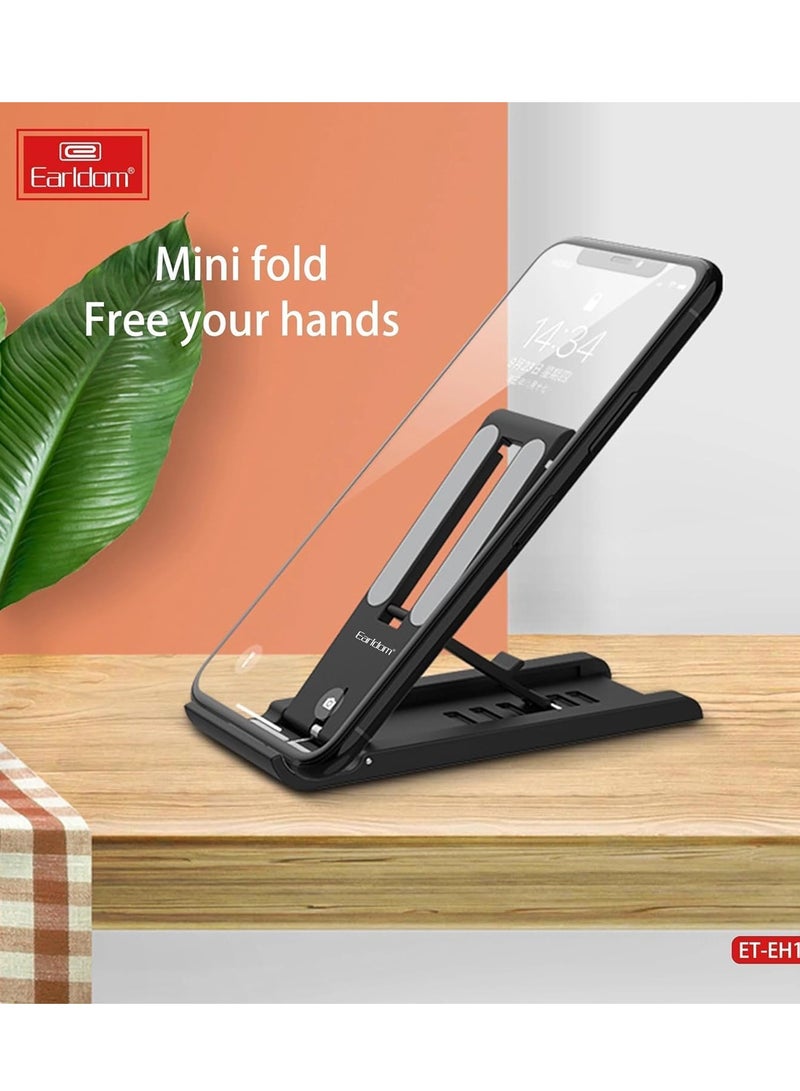 Earldom EH161 Adjustable Smartphone Stand – Foldable, Portable Phone Holder Made from Durable Polypropylene, Multi-Angle Viewing for Desk, Compatible with All Smartphones and Tablets  - Image 5
