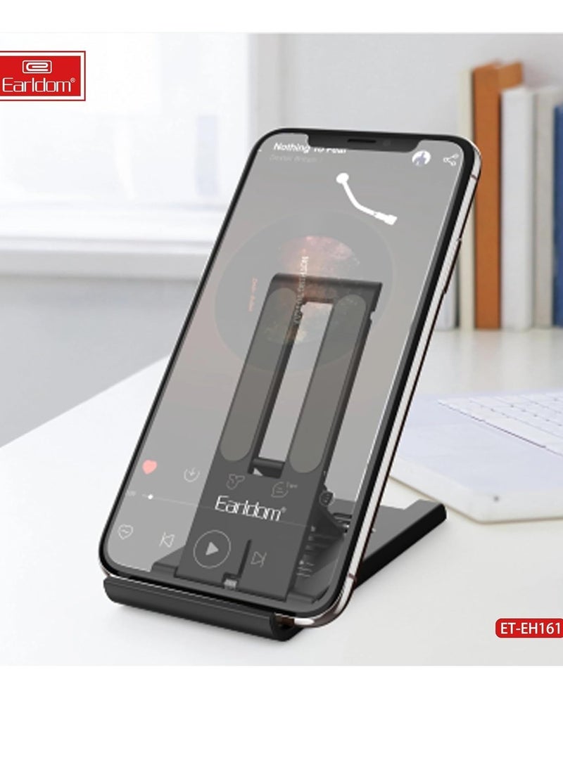 Earldom EH161 Adjustable Smartphone Stand – Foldable, Portable Phone Holder Made from Durable Polypropylene, Multi-Angle Viewing for Desk, Compatible with All Smartphones and Tablets  - Image 2