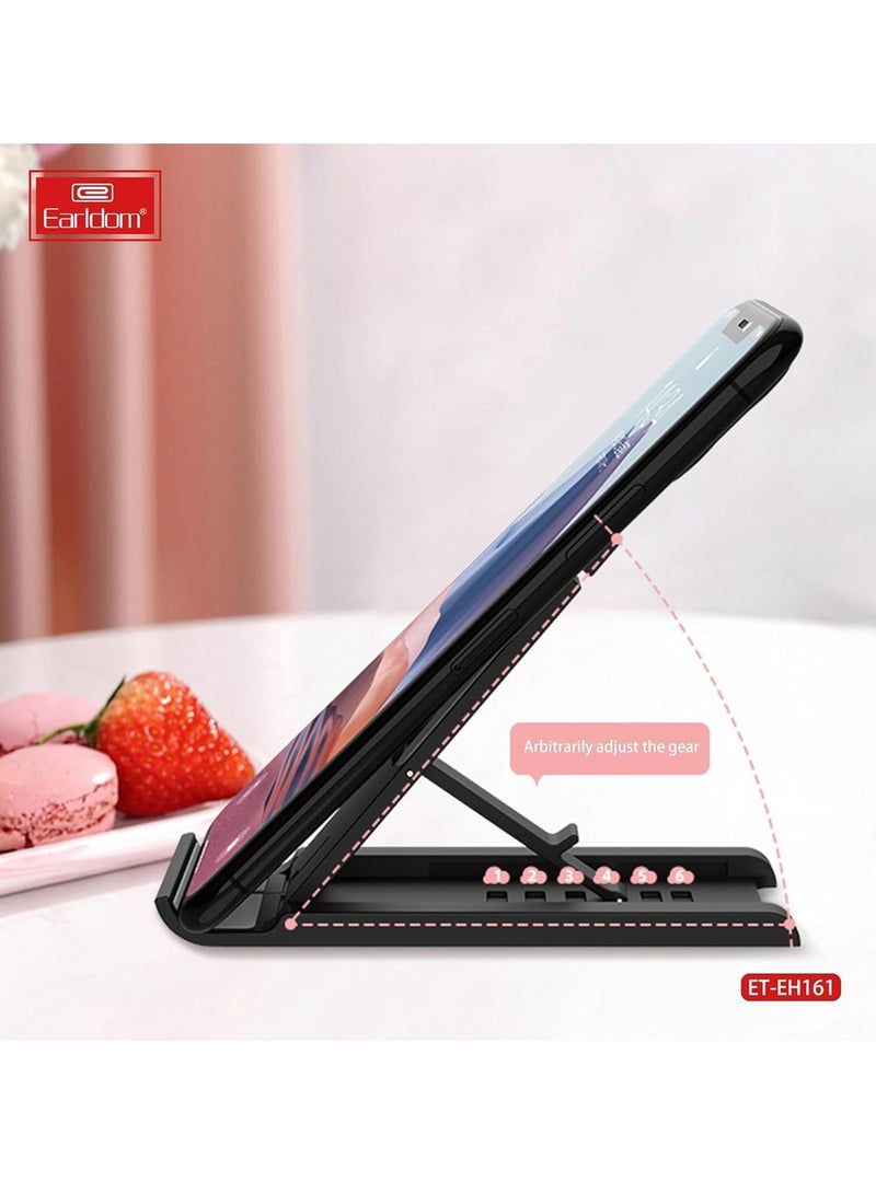 Earldom EH161 Adjustable Smartphone Stand – Foldable, Portable Phone Holder Made from Durable Polypropylene, Multi-Angle Viewing for Desk, Compatible with All Smartphones and Tablets  - Image 4