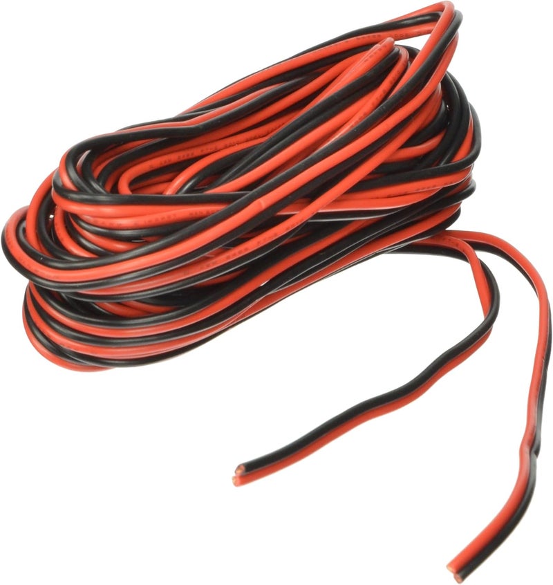 RoadPro  25 Hardwire Replacement 2 Wire 22Gauge Parallel WireBlackRed