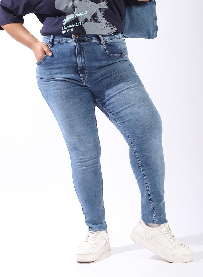 HIGH STAR Women Comfort Skinny Fit High-Rise Light Streachable Fade Jeans  - Image 2