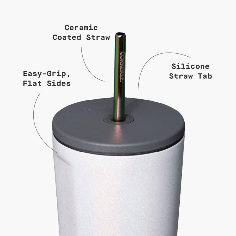 CORKCICLE كوب كورتككل البارد مع قشة - يحافظ على المشروبات باردة لمدة 12 ساعة - فولاذ مقاوم للصدأ معزول ثلاثي - غطاء مقاوم للتسرب - هدية لمشروبات الصيف - 24 أونصة - سحر اليونيكورن - Image 4