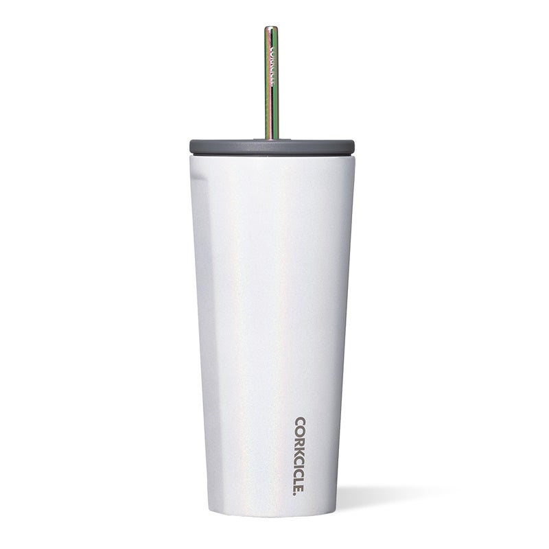 CORKCICLE كوب كورتككل البارد مع قشة - يحافظ على المشروبات باردة لمدة 12 ساعة - فولاذ مقاوم للصدأ معزول ثلاثي - غطاء مقاوم للتسرب - هدية لمشروبات الصيف - 24 أونصة - سحر اليونيكورن - Image 1