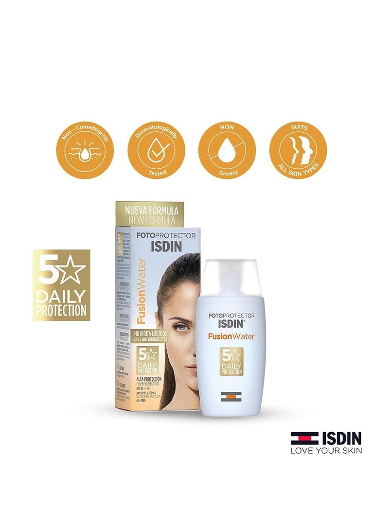 Isdinceutics Fotoprotector Fusion Water SPF 50 - Oil-Free Sunscreen for Daily Protection - Image 4