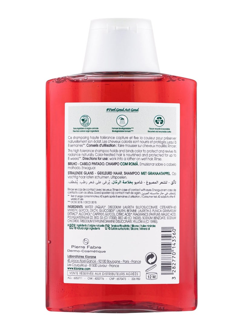 Klorane Pomegranate Radiance Shampoo For Colour Treated Hair 200Ml - Image 3