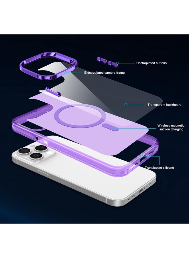 اس-توب جراب لهاتف iPhone 13 مطلي بالكهرباء IMD Magsafe PC Hybrid TPU - Image 3
