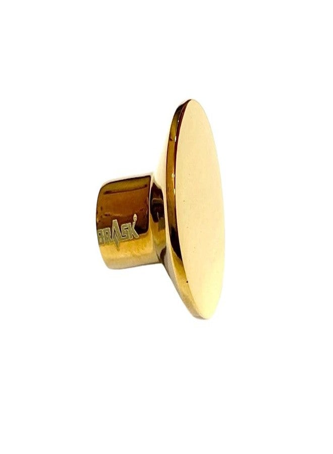 BRASK" Solid Brass Knobs for Drawers, Cabinets, Wardrobes, Kitchen Drawers, Drawer Pulls - Round Shape (28 mm) Model No. 005 (PVD Gold, 2) - Image 3