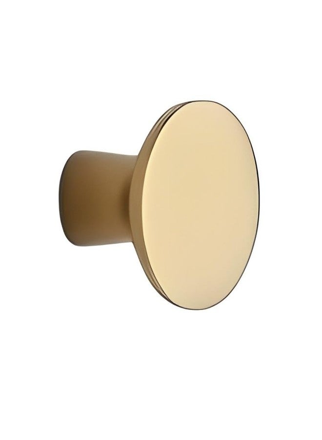 BRASK" Solid Brass Knobs for Drawers, Cabinets, Wardrobes, Kitchen Drawers, Drawer Pulls - Round Shape (28 mm) Model No. 005 (PVD Gold, 2) - Image 1