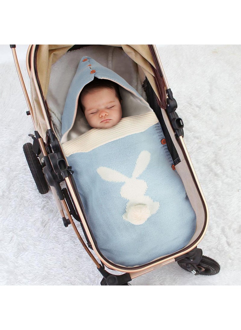 General - Comfortable Unisex Soft Warm Button Knit Sleeping Sack Baby Bag Use For Stroller Cot - Image 1