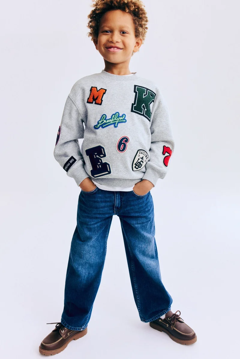 H&M Appliquéd brushed-inside sweatshirt