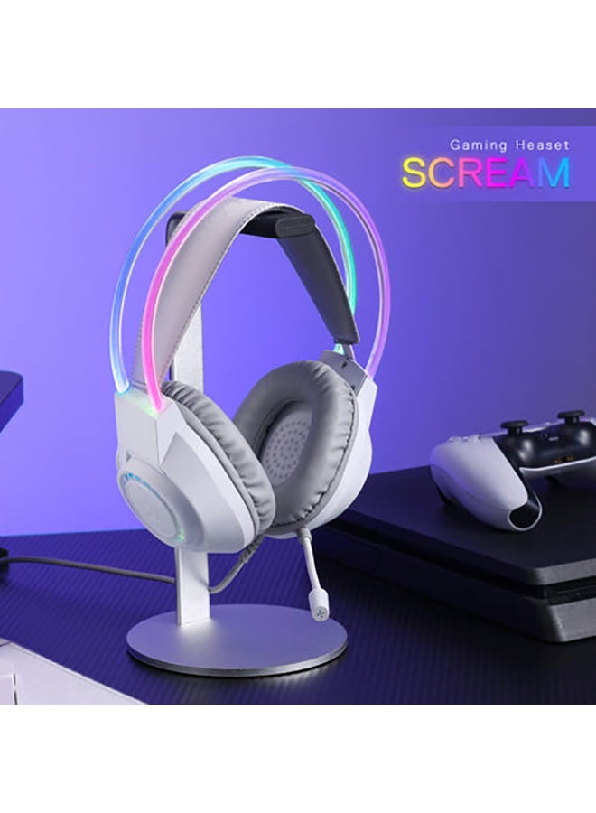 REDRAGON H231 Scream Wired Gaming Headset, 3.5mm Stereo Surround Sound, Noise-Canceling Rotatable Microphone, RGB Lighting, 40mm Drivers, Adjustable Headband, Soft Memory Foam Earcups, 2m Cable – Compatible with PC, PS4, PS5, Xbox, Switch, Mobile - Image 2