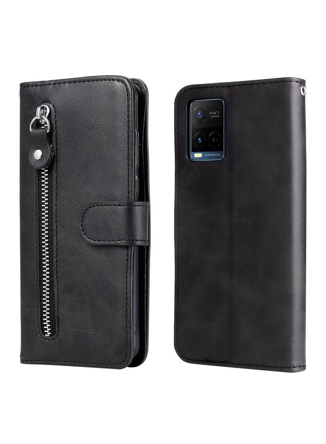 The Bros Case For vivo Y21 / Y21S / Y33S Fashion Calf Texture Zipper Horizontal Flip Leather Phone Case