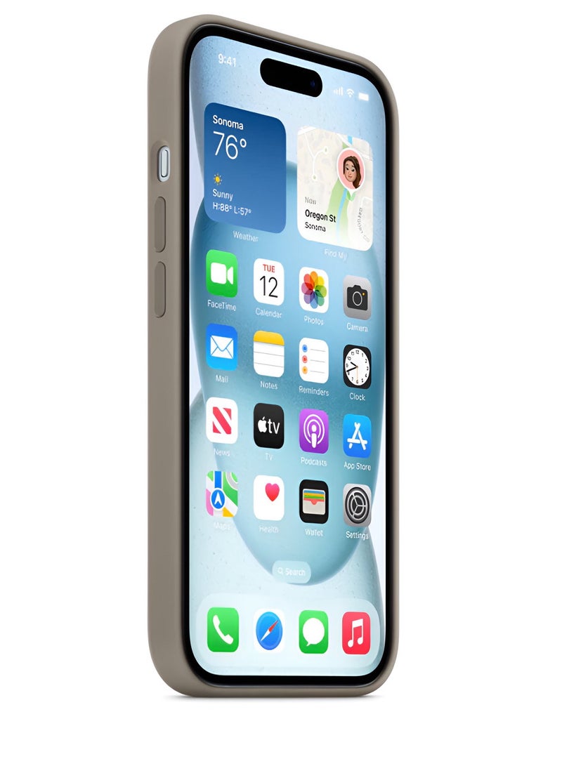 ميدا غطاء سيليكون لهاتف ايفون 15 - مع دعم ماج سيف وحماية قوية - Image 5