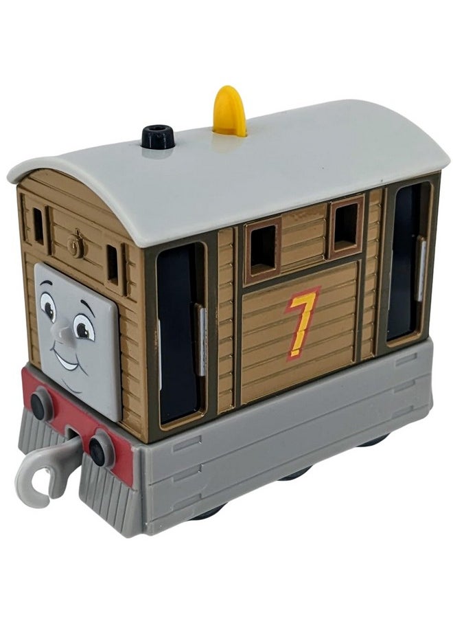 THOMAS & FRIENDS Thomas & Friends Toby Metal Diecast, All Engines Go, Fisher-Price Push-Along Toy Train for Preschool Kids Ages 3+, HTN28  - Image 2