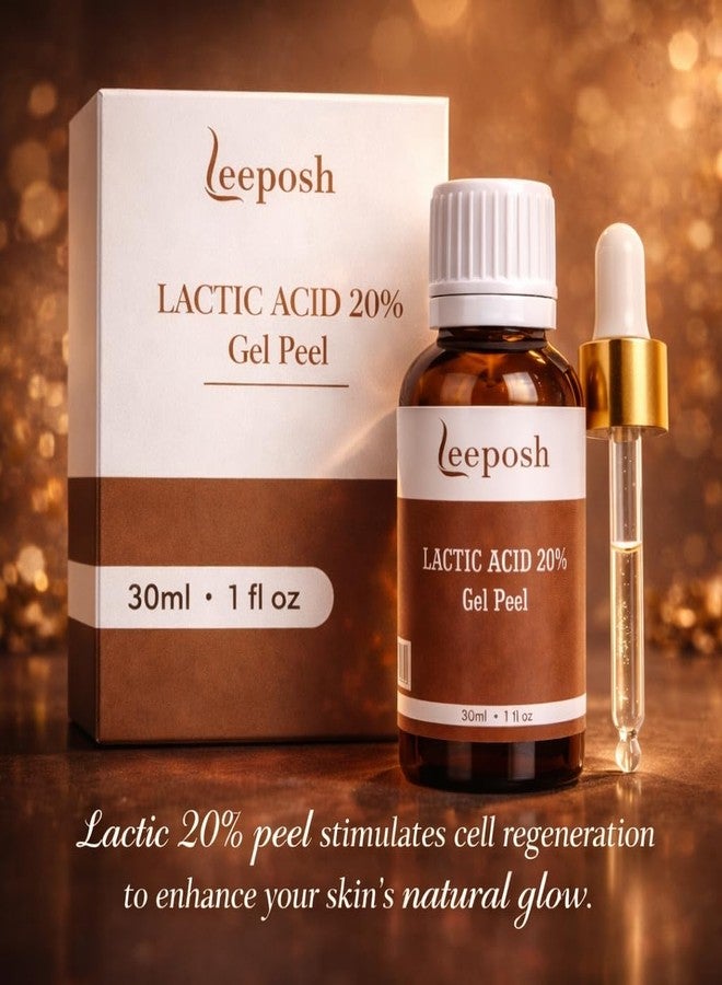 Leeposh Lactic Acid Peel 20% with Glycolic Acid & Vitamin C | Exfoliating AHA Gel for Smoother, Brighter-Looking Skin | Texture Refinement & Uneven Tone Care 30ml - Image 2