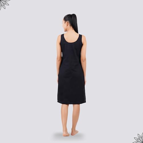 Happy Bunny Full Knee Length Cotton Camisole Inner Long Slip for Women - Firm Notstretchable Slip Lining for Kurti and Chickankari Suits/Tops - Suits Summer and Winter - Image 4