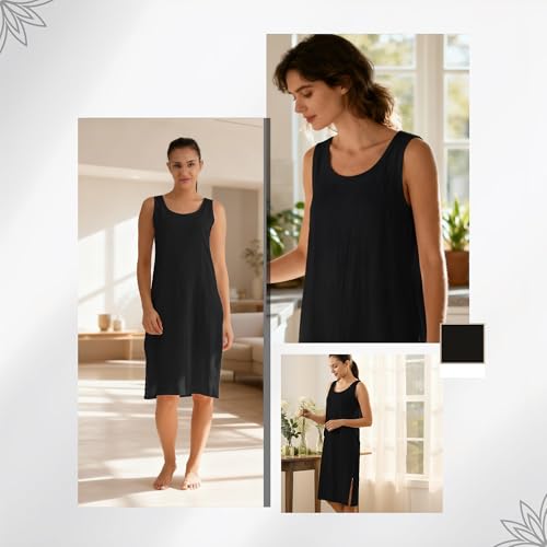 Happy Bunny Full Knee Length Cotton Camisole Inner Long Slip for Women - Firm Notstretchable Slip Lining for Kurti and Chickankari Suits/Tops - Suits Summer and Winter - Image 5