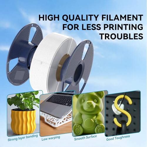 SUNLU 4kg PLA 3D Printer Filament Bundle, Neatly Wound PLA Filament 1.75mm ±0.02mm, Individually Vacuum Packed, 4kg in Total, 1kg per Spool, 4 Pack, 4000g, 4Black - Image 5