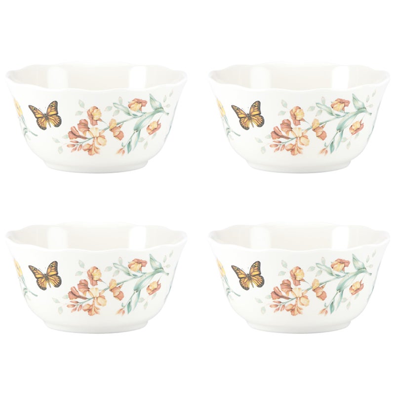 Lenox 856406 Butterfly Meadow Melamine 4Piece AllPurpose Bowl Set Lightweight Melamine Material