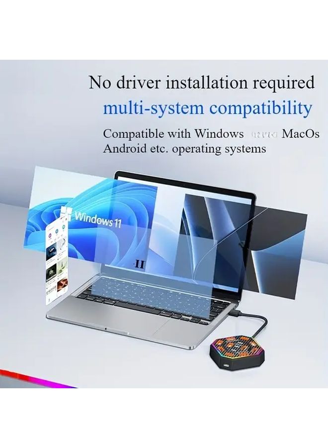 وايت 7 لون USB هب 13 منفذ 2.0 12A 1C بدون تعريف أنظمة متعددة محمول - Image 5