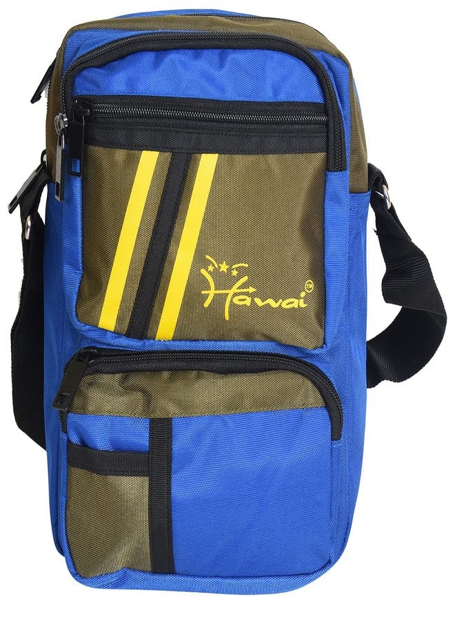 Hawai PVC Coated Water Resistant Polyester Mens Casual Sling Messenger Side Bag for Office College Outdoor Travel Daytrip-PUBWC01288 - Image 1