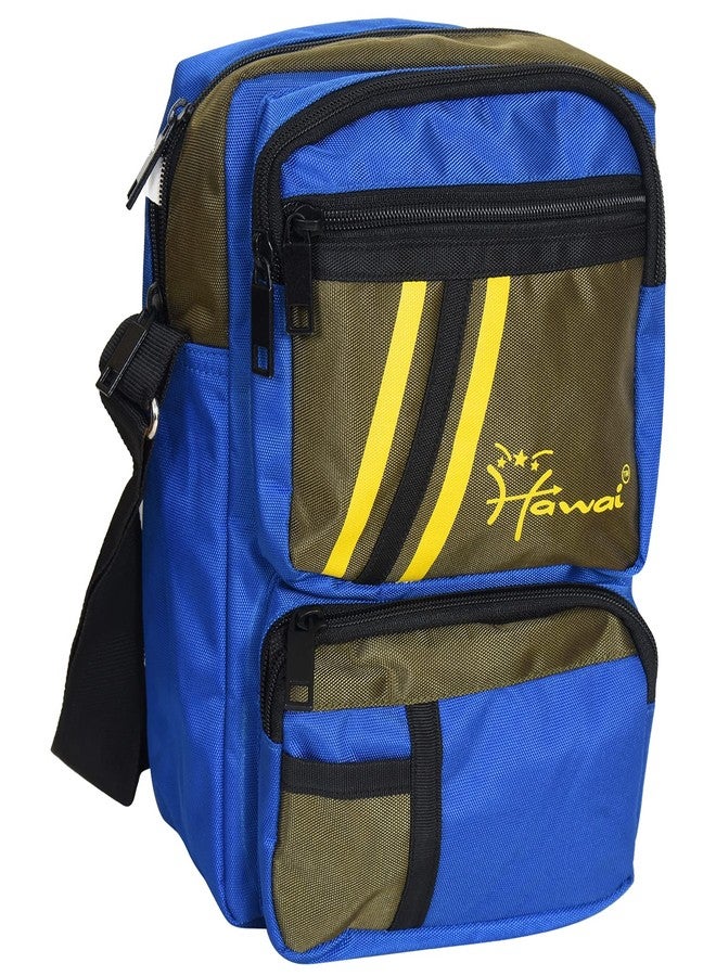 Hawai PVC Coated Water Resistant Polyester Mens Casual Sling Messenger Side Bag for Office College Outdoor Travel Daytrip-PUBWC01288 - Image 2