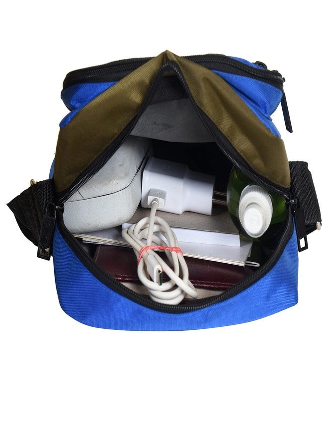 Hawai PVC Coated Water Resistant Polyester Mens Casual Sling Messenger Side Bag for Office College Outdoor Travel Daytrip-PUBWC01288 - Image 5
