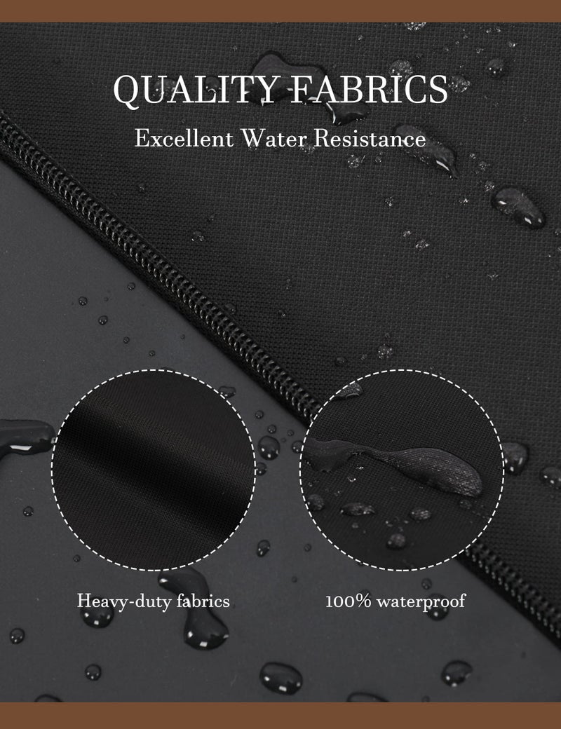 iBirdie Outdoor TV Cover 60 to 65 inch Waterproof, Cover Size 58''W x 37''H, Weatherproof, with Zipper for Outside Flat Screen 60 to 65 inch TV, Black, 600D Thick Fabric Protector - Image 4