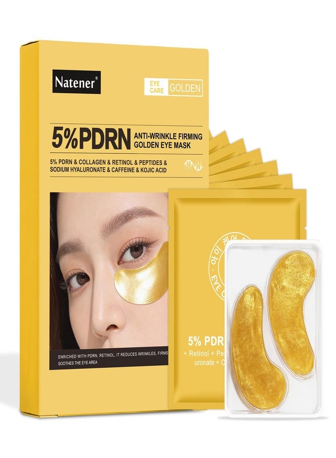 Natener 30 pairs 5%PDRN Under Eye Patches, 24K Gold Eye Patches for Puffy Eyes, Dark Circles, Under Eye Bags & Wrinkle | Collagen, Retinol, Hyaluronic, Peptides, Kojic Acid, Caffeine, Korean Skincare Eye care - Image 1