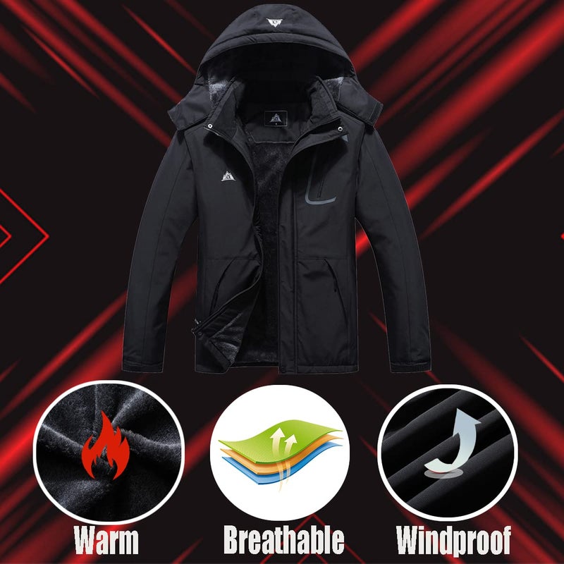 MOERDENG Women's Waterproof Ski Jacket Warm Winter Coat Outdoor Windbreaker Hiking Snowboarding Jacket - Image 5