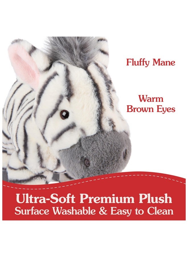 GUND دب زيبرا جيمّا من غند، لعبة محشوة على شكل زيبرا للأطفال من عمر 1 سنة وما فوق، رمادي/أبيض، 12" - Image 5
