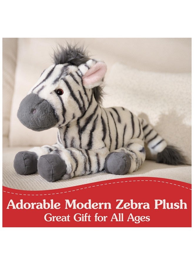 GUND دب زيبرا جيمّا من غند، لعبة محشوة على شكل زيبرا للأطفال من عمر 1 سنة وما فوق، رمادي/أبيض، 12" - Image 2