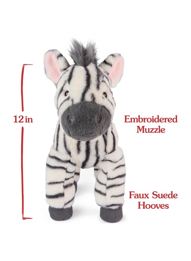 GUND دب زيبرا جيمّا من غند، لعبة محشوة على شكل زيبرا للأطفال من عمر 1 سنة وما فوق، رمادي/أبيض، 12" - Image 4