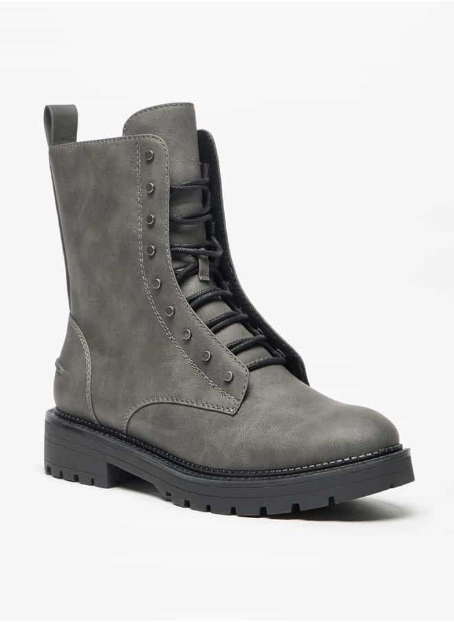 Celeste Women's Solid Ankle Boots with Zip Closure  - Image 1