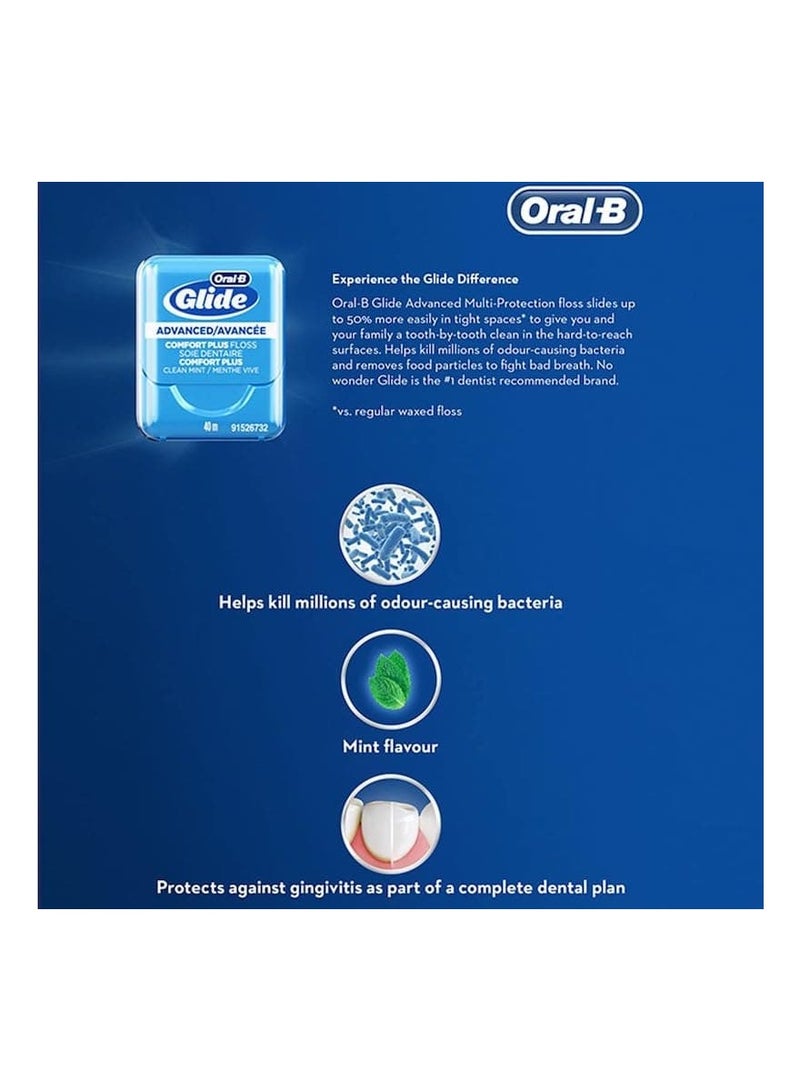 Glide Oral-B Glide Advanced Floss Comfort Plus Clean Mint 40m 6 Pack - Image 3