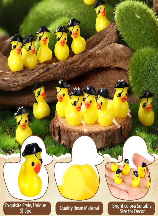 Arrowbash 100 Pcs Halloween Mini Resin Pirate Ducks Tiny Duck Bulk Mini Resin Figurine Miniature Figures Duckies for Halloween Party Decoration Garden Landscape Micro Decor Adults DIY Crafting - Image 5