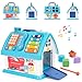 AONTESS Montessori Toys for 1 Year Old Baby Music Toys for 1 Year Old Girl Gift 12in1 Musical House Toddler Learning Toy for 1 2 3 Ages First Birthday Gifts for Girls and Boys Educational Toy Blue - Image 2