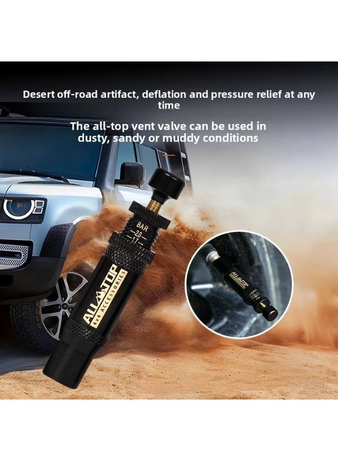 ALL TOP Automatic Tire Deflator Valve Kit (10–30 PSI) | 4 PCS Screw-On Tyre Air Down Tool | Auto-Stop Off-Road 4x4 Tire Deflators - Image 2