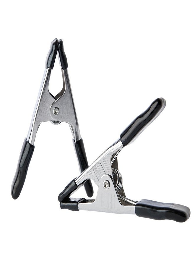 ToolPro 4 Inch Spring Clamps - 2 Pack, Heavy Duty Clamps for Construction, Ceiling and Carpentry Projects, Rubber Tips for Secure Attachment, Perfect for Securing Leveling Line - Image 1