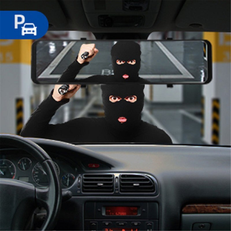 12 '' 4K+1080P rearview mirror, car dual dash cam camera, front and rear video recorder, WiFi interconnection, front and rear DVR, full screen touch screen, collision detection, GPS, reverse image - Image 2