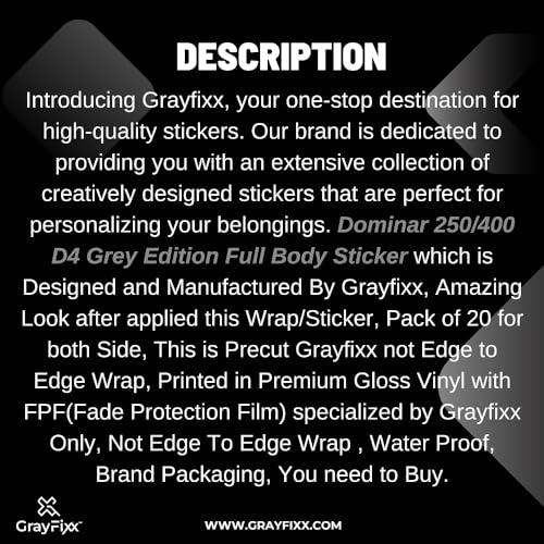 Grayfixx Dominar 250 Full Body Graphics | Dominar 400 Full Body Sticker - Image 4