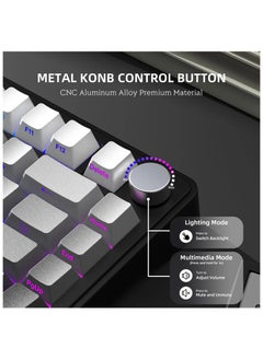 Attack Shark ATTACK SHARK X85 Mechanical Gaming Keyboard White Jade Switch Gasket Mount Linear Side Engraved PBT Cherry Key Cap RGB 3 Connection Modes 2.4G / Bluetooth / USB-C Wireless, Wireless Hot-Swap,  - Image 3
