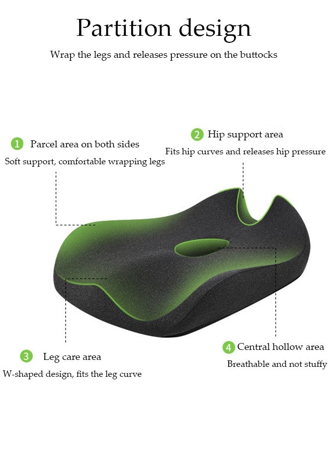DUNISO Seat Cushion，Memory Foam Non Slip Chair Cushion，Multi Functional Waist Protection Cushion,Comfortable and Breathable，Removable and Washable，Suitable for Pregnancy, Hemorrhoids, Postpartum, Sciatica，Driving,Work and Home Using,42*42*12CM  - Image 5